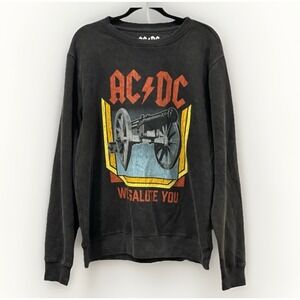 AC/DC We Salute You Sweatshirt M Black‎ Cannon Graphic Crewneck Pullover 2023